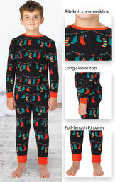 Christmas Stockings Boys Pajamas image number 3