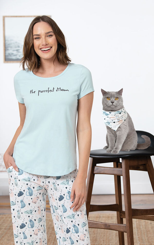 The Purrrfect Mom Matching Pet & Owner PJs