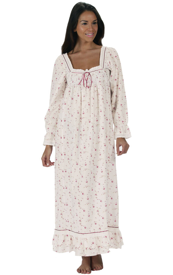 Model wearing Martha Nightgown in Pink for Women image number 2
