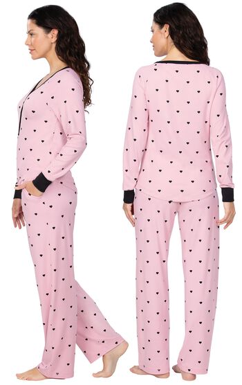 Addison Meadow Henley Pajamas - Pink Hearts
