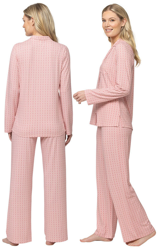 Naturally Nude Button-Front Pajamas image number 2