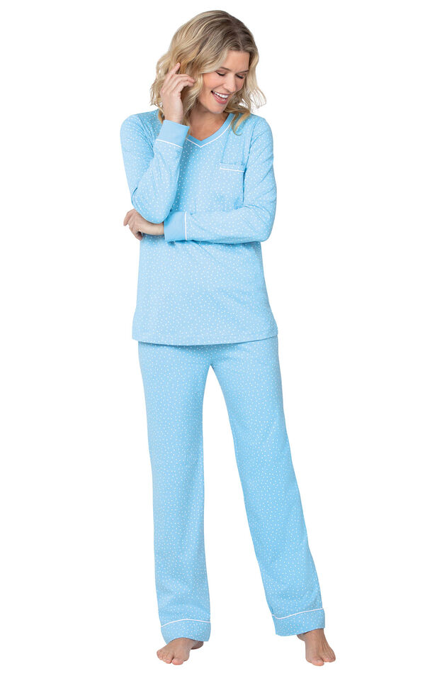 Classic Polka Dot Jersey Pullover Pajamas image number 0