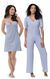 Naturally Nude PJ/Chemise Combo - Blue