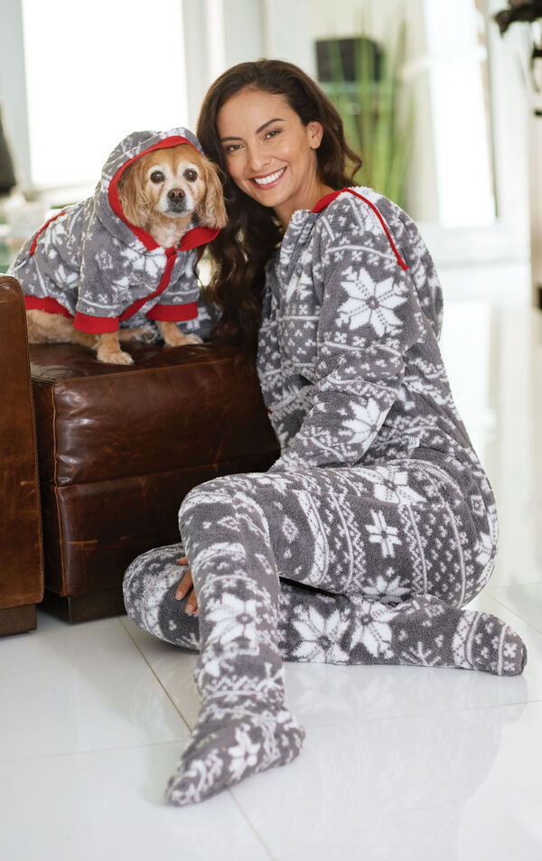 Hooded Onesie Nordic Fleece Matching Pet & Owner PJs in Matching Pet and  Owner Pajamas | Matching Family Pajamas | PajamaGram