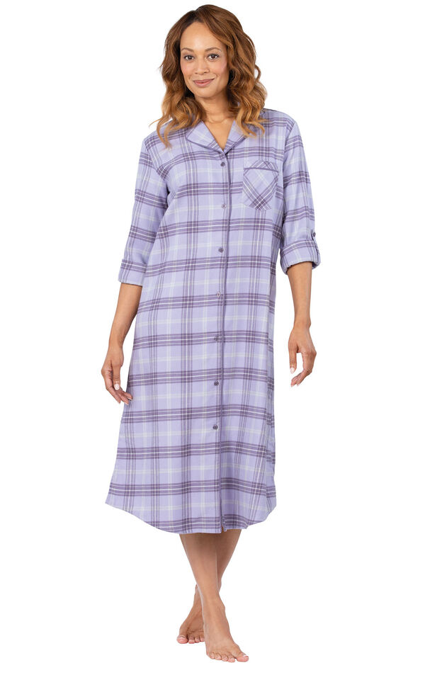 Lavender Plaid Gown for Women image number 0