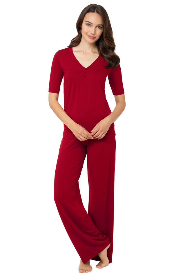 Naturally Nude Pajamas - Ruby Red image number 0