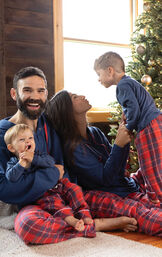 Americana Plaid Hoodie Family Pajamas image number 4