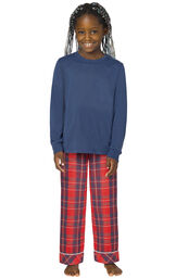Americana Plaid Hoodie Girls Pajamas
