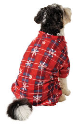 Americana Plaid Snowflake Dog Pajamas