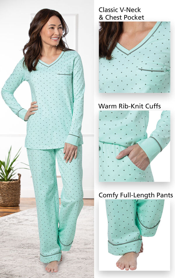 Classic Polka-Dot Pullover Pajamas image number 3