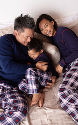 Snowfall Plaid Matching Family Pajamas image number 1