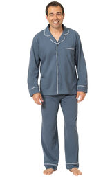 Solid Classic Button-Front Pajamas image number 0