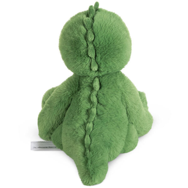 15" Buddy Dinosaur-Back front view of bright green dinosaur with fabric spikes image number 7
