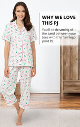 Short-Sleeve Printed Boyfriend Capri Pajamas image number 5