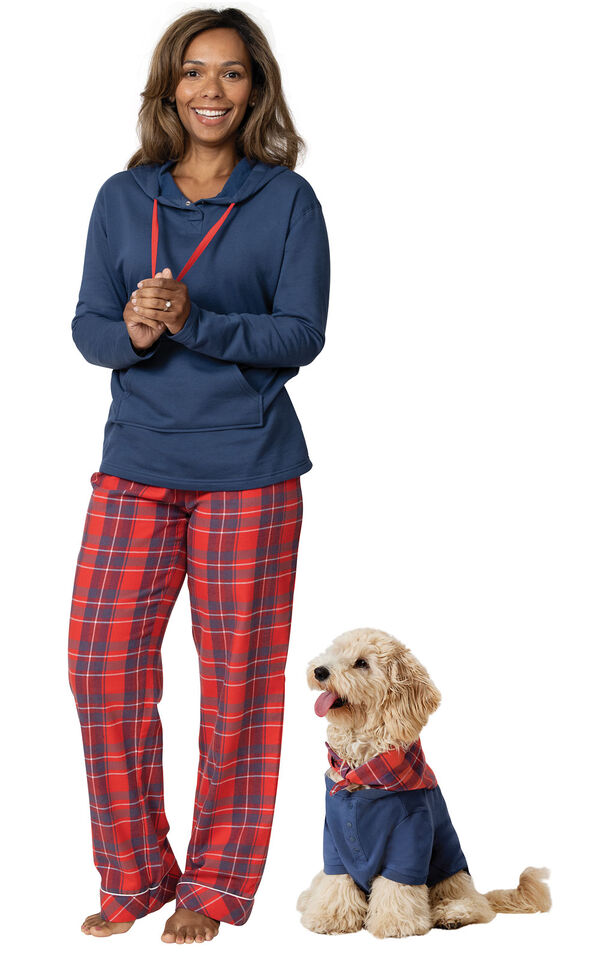 Americana Plaid Matching Pet & Owner Pajamas image number 0
