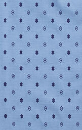 Geo Button-Front Unisex Kids Pajamas - Blue image number 5
