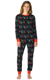 Christmas Stockings Womens Pajamas image number 0