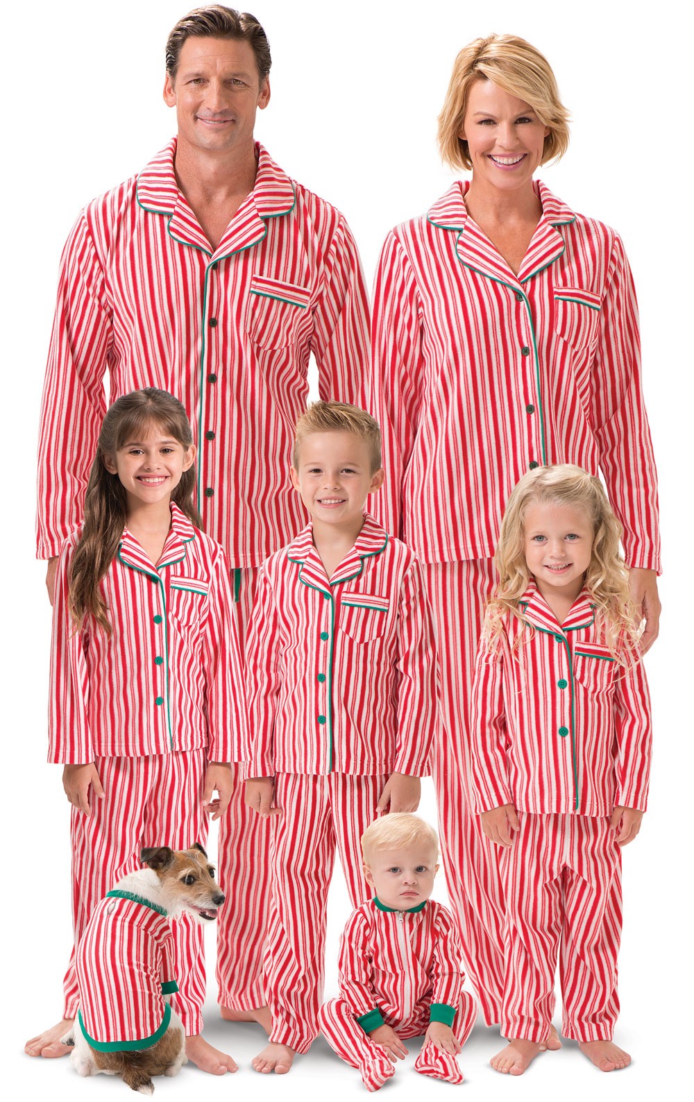 Family PJs Candy Cane Stripe Elf Print Kids Pajama Set Size 6-7 Christmas #7726 22253042866