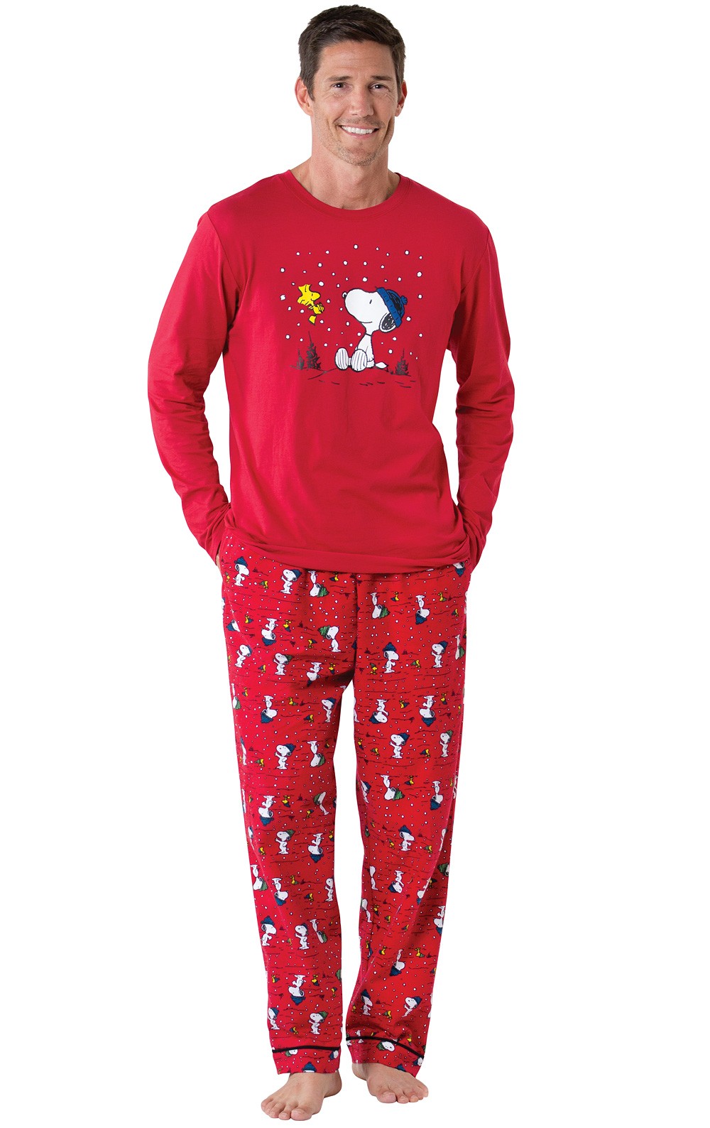Peanuts Adult Snoopy and Woodstock Lazy Days Character Loungewear Sleep Pajama Pants 