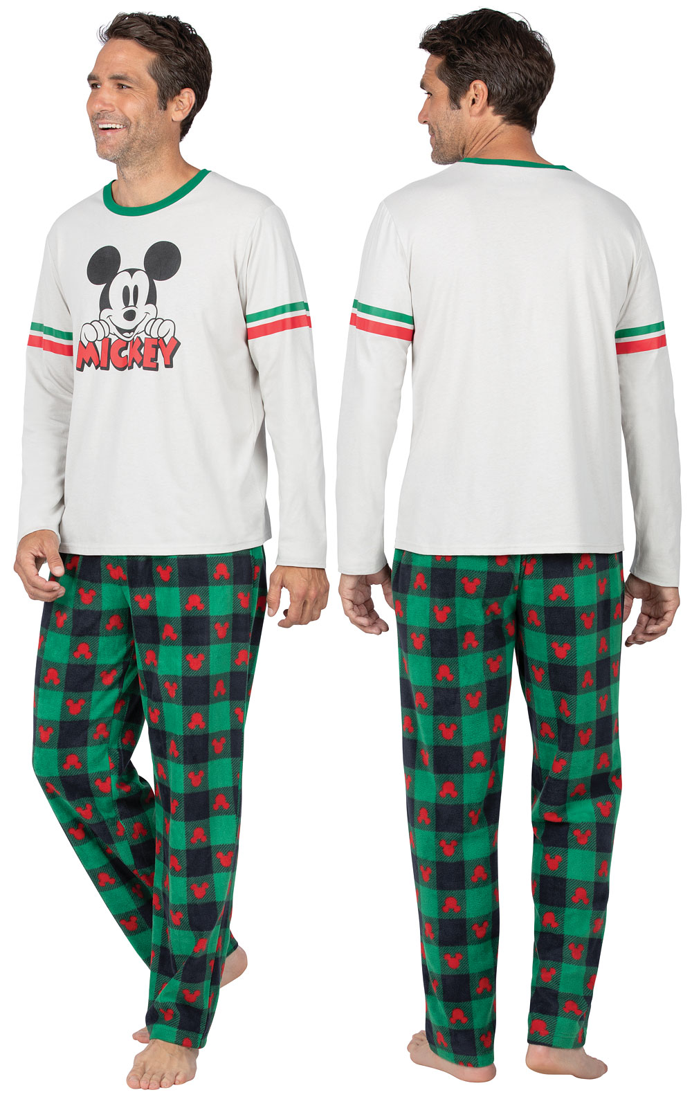 Mickey Men's Pajamas - Red/Green in Mickey Mouse | Matching Family ...
