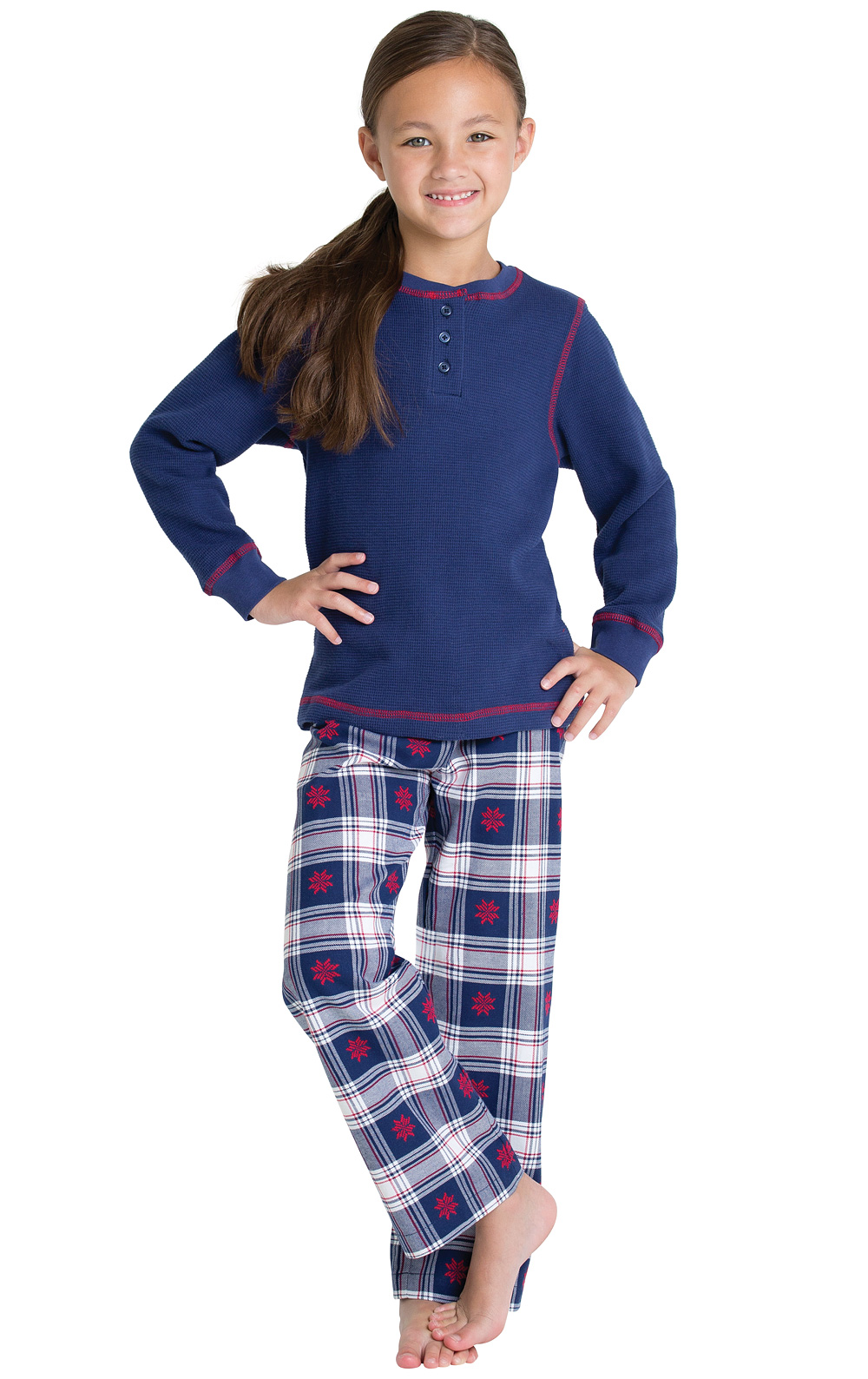 Snowfall Plaid Girls Pajamas in Kid's Flannel Styles | Pajamas for Kids ...