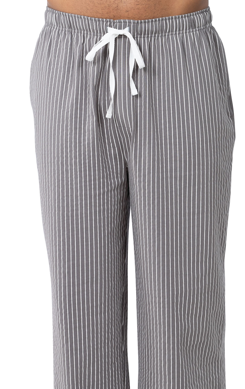 Men's Long-Sleeve Striped Pajamas - Charcoal in Men's Cotton Pajamas ...