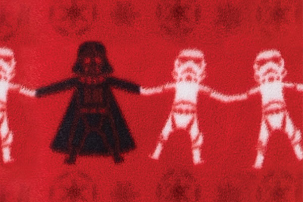 Deail of the Star Wars pajama pattern