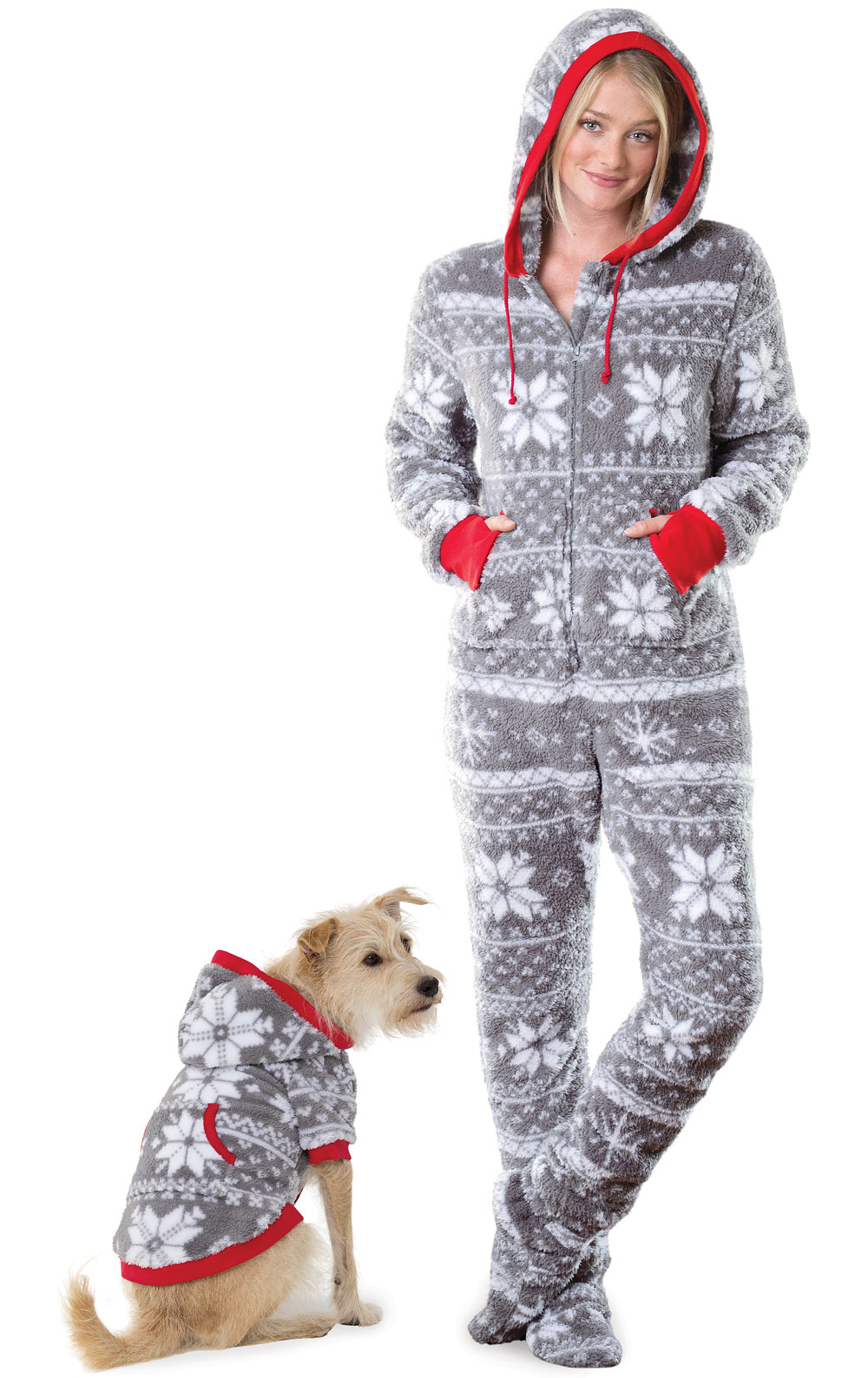 Hooded Onesie Nordic Fleece Matching Pet & Owner PJs in Matching Pet and  Owner Pajamas | Matching Family Pajamas | PajamaGram