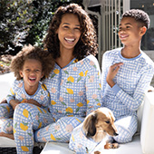 View matching family pajamas