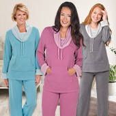 A collage of models wearing PajamaGram World's Softest Pajamas